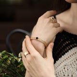 Women's Fashion Simple Agate Braided String