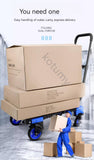 Outdoor Portable Hand Folding Trolley Handcart Four wheel Flatbed Truck Lage Shopping Travel Cart
