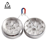 40mm 2 Layers Tobacco Grinder Gem Design Zinc Alloy Dry Herb Spice Herbal Crusher Portable Grinders for Smoking Accessories