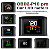 P10 Pro for OBD2 Head Up Display HUD On Board Computer Digital Speedometer With Russia Language Auto Electronic Accessories
