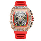 2022 New Luxury Men's Watch ONOLA Unique Fashion Diamond Inlaid Design Automatic Mechanical Waterproof Tape Watch Men