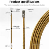 25/30m Universal Wire Threading Spring High Elasticity Rope Pulg Device With Pulley Electricians Cable Running Puller