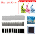 50x50mm Square Parts - 50 Sets Fridge Magnets Consumables & 100 Sets DIY Badge Button Pins Materials for Art Crafts
