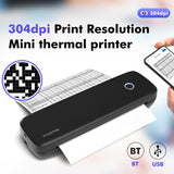 L81 A4 Portable Thermal Transfer Printer Wireless&USB with Mobile Computer 56mm/77mm/107mm/210mm/216mm US Letter A5 Paper Size