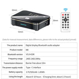Bluetooth 5.0 Receiver Transmitter NFC Stereo AUX 3.5mm Jack RCA Optical Receiver Wireless Audio Adapter with IR Remote Control