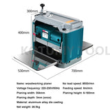 220V Electric Wood Planer Woodworking Power Tool 1850W Home Single-Sided Fully Automatic Desktop hinery