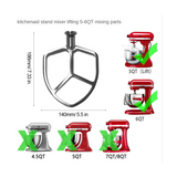 Replacement Assecories Mixer for 5-6QT Tilt-Head Stand Mixers Paddle Attachment