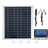 50W 18V Portable Solar Panel with Dual USB - Charge Power Bank for Mobile Phones. Ideal for Outdoor Camping, Fishing, and Hiking