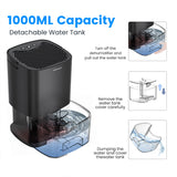 Portable Dehumidifier - Mute Moisture Absorber for Home, Office, and Kitchen