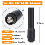 Silicone Radio Soft Antenna Ham SF20 Dual Band VHF/UHF 144/430Mhz SMA-F Female Compatible for Baofeng Kenwood Walkie Talkie Radi
