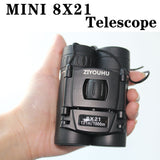 8x21 Compact Zoom Binoculars Long Range 1000m Folding HD Powerful Mini Telescope BAK4 FMC Optics Hunting Sports Camping