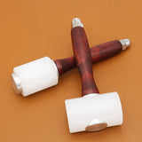 Wooden Handle T Model Carving Punching Printing Engraving Nylon Hammer DIY Handmade Leather Tools Reusable