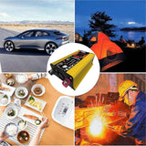 6000W Car LCD Display DC 12V To 110/220V Power Converter With Dual USB Ports And AC Outlets Inverter