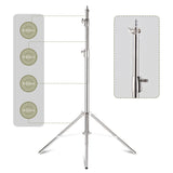 280cm/110in Heavy Duty Photography Stand Tripod Stainless Steel with 1/4" 3/8" Screw for Studio Softbox Video Light Flash