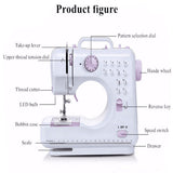 Electric Sewing Machine - Lightweight with Cutting, Double Thread. 12 Durable. Lover Gifts. Two Speed
