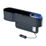 3 In1 Storage Box Reusable Divider Crevice Pockets Car Seat Plug Strip Gaps Filler Support Wireless Charger For Phone