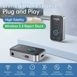 5.3 AUX Bluetooth Audio Adapter 3.5mm Jack 2-in-1 Receiver Transmitter for Wired Headphones TV Speakers car MP3 Player
