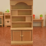 1/12 Dollhouse Miniature Furniture Multifunction Wood Cabinet Bookcase Bookshelf For Pretend Play Toy