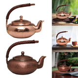 Half Moon Handmade Copper Teapot - 500ml Traditional Design