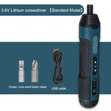 1300MAH Rechargeable Cordless Electric Screwdriver Set 3.6V Power Screwdrivers Drill 4 Torque Screw Driver Household Repair Tool