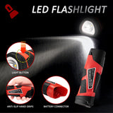 3W Electric Torch LED Flashlight Portable Outdoor Emergency Light Fishing Camping Lamp for Milwaukee 10.8V 12V Li-ion Battery