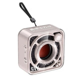 Transparent small square wireless Bluetooth speaker retro cartoon handheld card insertion 5.1 USB Type-C charging