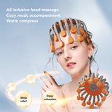 Electronic Head Adjustable Silicone Intelligent Musical Sound Red Ray Decompression Claw Scalp Vibration Massager