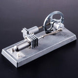Stirling Engine Assembled DIY Power Generation LED Light Steam Heat Education Model Scientific Experiment Toy