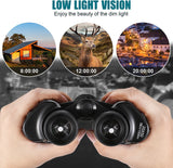 Powerful Telescope 20x50 Professional Binocular Zoom Porro HD Military Powerful Optical Telescope Wide Angle for Outdoor Hunting