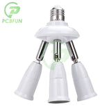 E27 screw mouth one turn multiple head lighting holder base converter DIY lamp accessories