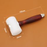 Wooden Handle T Model Carving Punching Printing Engraving Nylon Hammer DIY Handmade Leather Tools Reusable