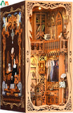 3D Wooden Puzzle DIY Miniature Kit for Insert Decoration - Book Nook Kit. Magic Book House Stand for Bookshelf.