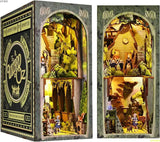 DIY Book Nook Kit - DIY Dollhouse Booknook Kit for Bookshelf Insert Decor Alley. Bookends Model Build Creativity Kit (Magic Pht).
