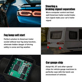 10X USA European Trailer Light Converter 7 Way Flat Socket (US Vehicle) To 13-Pin Round Plug (EU Trailer)
