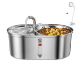 3L Stainless Steel Cat Water Automatic Drinker Feeder Food Dispenser Drinking Fountain Bowls For Cats Feeding