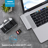 With hub 3.0 2.0 TF SD card reader slot PD, 3.1 Type-C to HDMI adapter 4K Thunderbolt USB C hub, suitable for BookPro Air