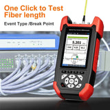 MINI OTDR NF-981 Optic Reflectometer with OPM VFL OLS Event Map Ethernet CableTester 24/22dB Optical Fiber Tester