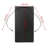 ETFE 300W Solar Panel 18V Semi-flexible Monocrystale Solars Cell Cable Outdoor Car RV Waterproof Rechargeable Power System