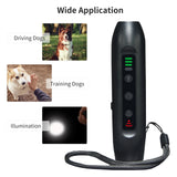 Upgrade Ultrasonic Repeller 3 Modes Chargeable Drive Intelligent High Brighess Flashlight Dog Training Device