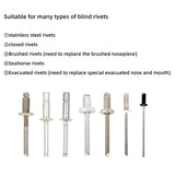 Electric Rocol RL-520 Lithium Battery Automatic Rivet Gun Core Pulg Riveting Tool Stainless Steel Brushed Rivets