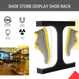ating Double Sneaker Stand Exhibition Levitating for Shopping Mall Shoe Display