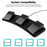 Premium USB Triple Multifunctional Customized Foot Pedal - FS23-PM for Image Acquisition & Song Game Control