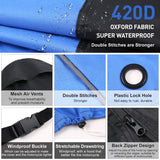 108'' Inch 420D Motorcycle Cover Waterproof Outdoor Storage for Touring Models and Conventional Model King Road