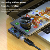Wireless USB-C /for iOS Interface Lavalier Lapel Microphone with Magnetic Clip for Video Recording YouTube Vlog