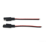 2Pcs 18AWG Extension 2-Pin Quick Disconnect 10A Solar Battery Panel SAE Plug Input and Output Cable