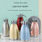 1PC 2.3L 304 Stainless Steel Thermal Pot Thermal Carafes Water Kettle European Style Home Insulation Kettle Vacuum Kettle
