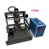 DIY 2030 Frame USB 4 Axis CNC Engraving 3020 Emed Round Sculpture PCB PVC Milg hine Hard Wood Router 300W