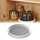 4X 360 Rotation Non-Skid Spice Rack Pantry Cabinet Turntable With Wide Base Storage Bin Rotating Organizer