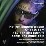 New 4K HD Bluetooth Hands-free Recording Perfect Mini Glasses Camera for Outdoor Sports Bicycle