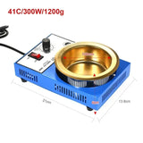 100/150/250/300W Solder Pot Tin Melting Furnace Thermoregulation Soldering Desoldering Bath 200~450 Centigrade+Universal Adapter